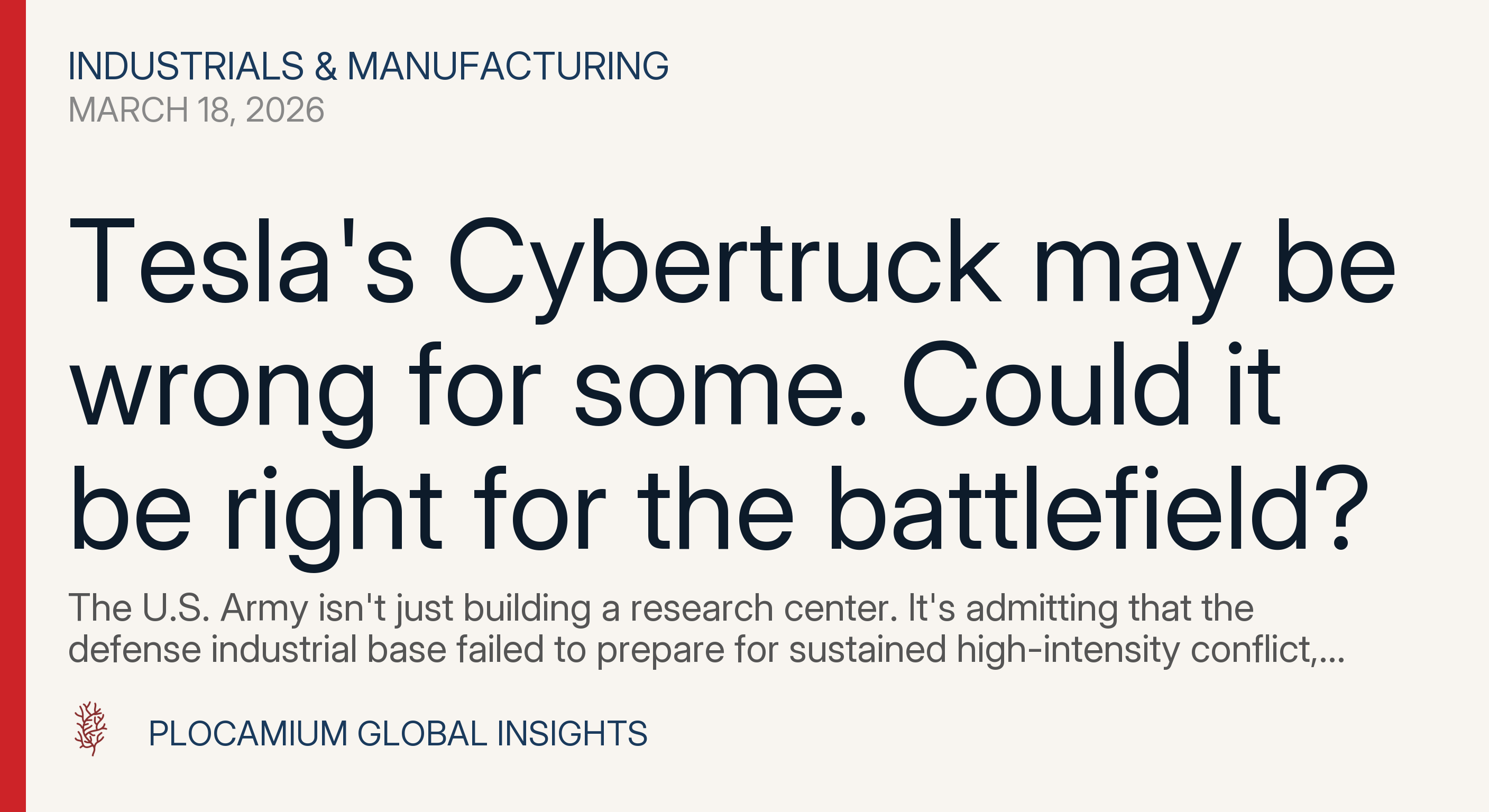 Tesla's Cybertruck may be wrong for some. Could it be right for the battlefield?