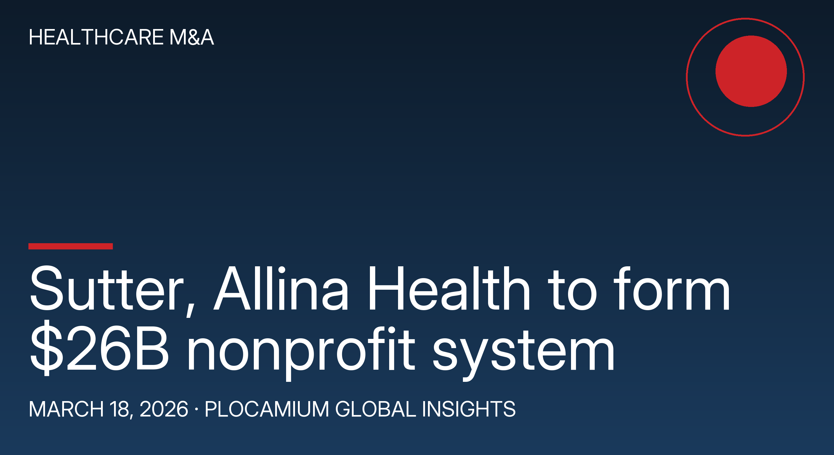 Sutter, Allina Health to form $26B nonprofit system