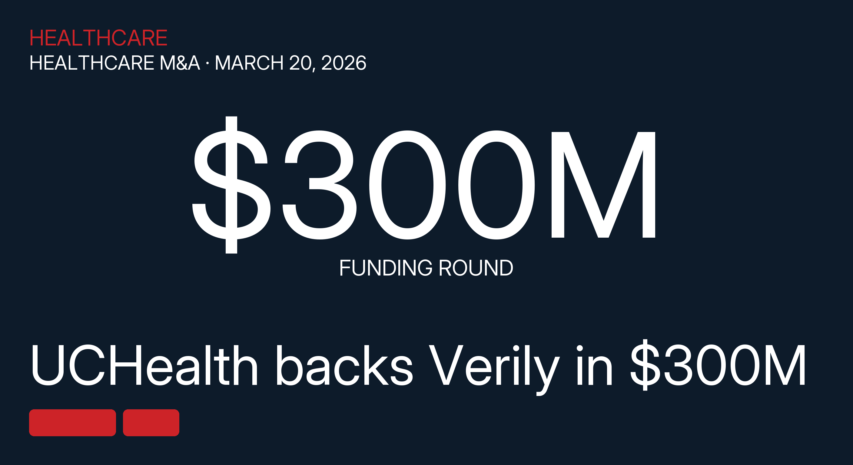 UCHealth backs Verily in $300M funding round