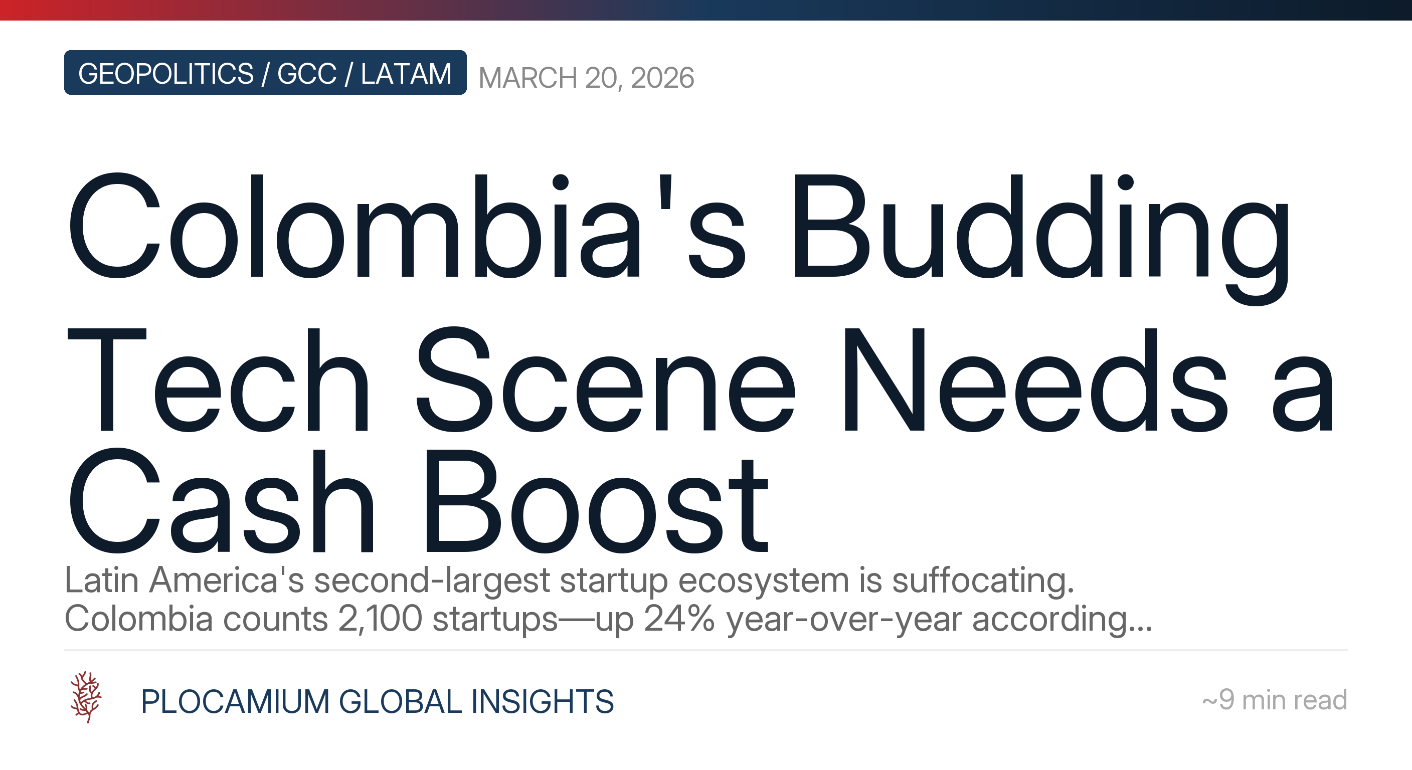 Colombia's budding tech scene needs a cash boost