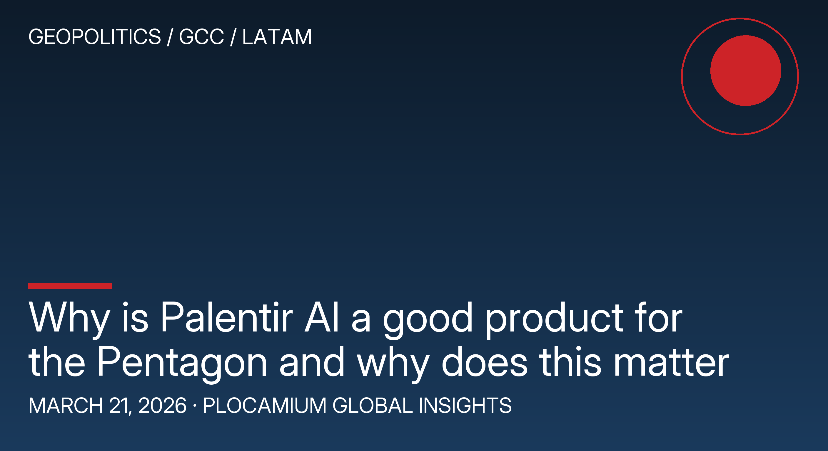 Why is Palentir AI a good product for the Pentagon and why does this matter