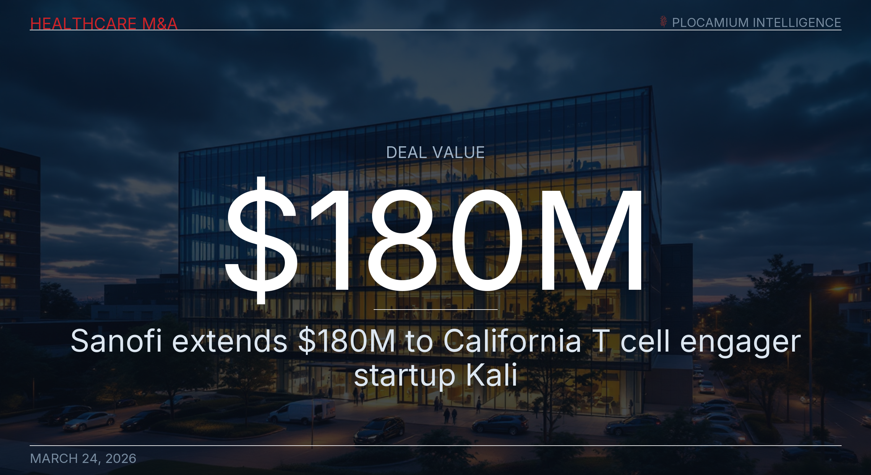 Sanofi Extends $180M to California T Cell Engager Startup Kali