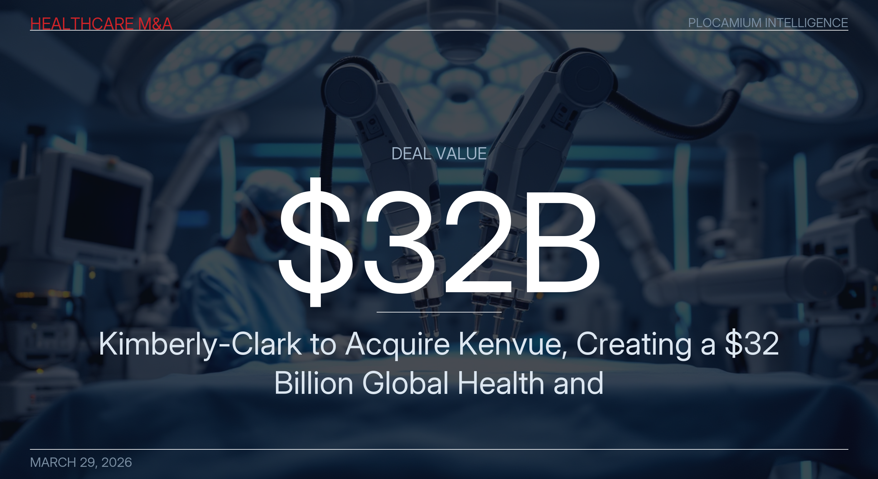 Kimberly-Clark to Acquire Kenvue, Creating a $32 Billion Global Health and Wellness Leader