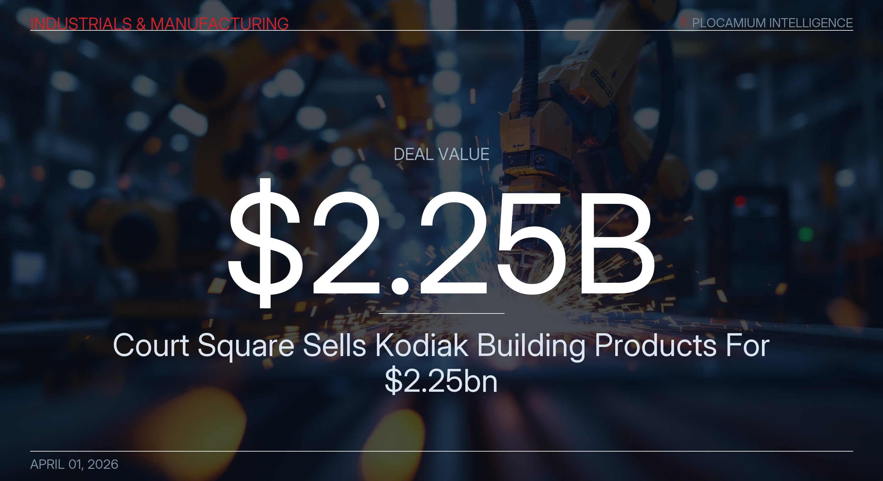 Court Square Sells Kodiak Building Products For $2.25bn