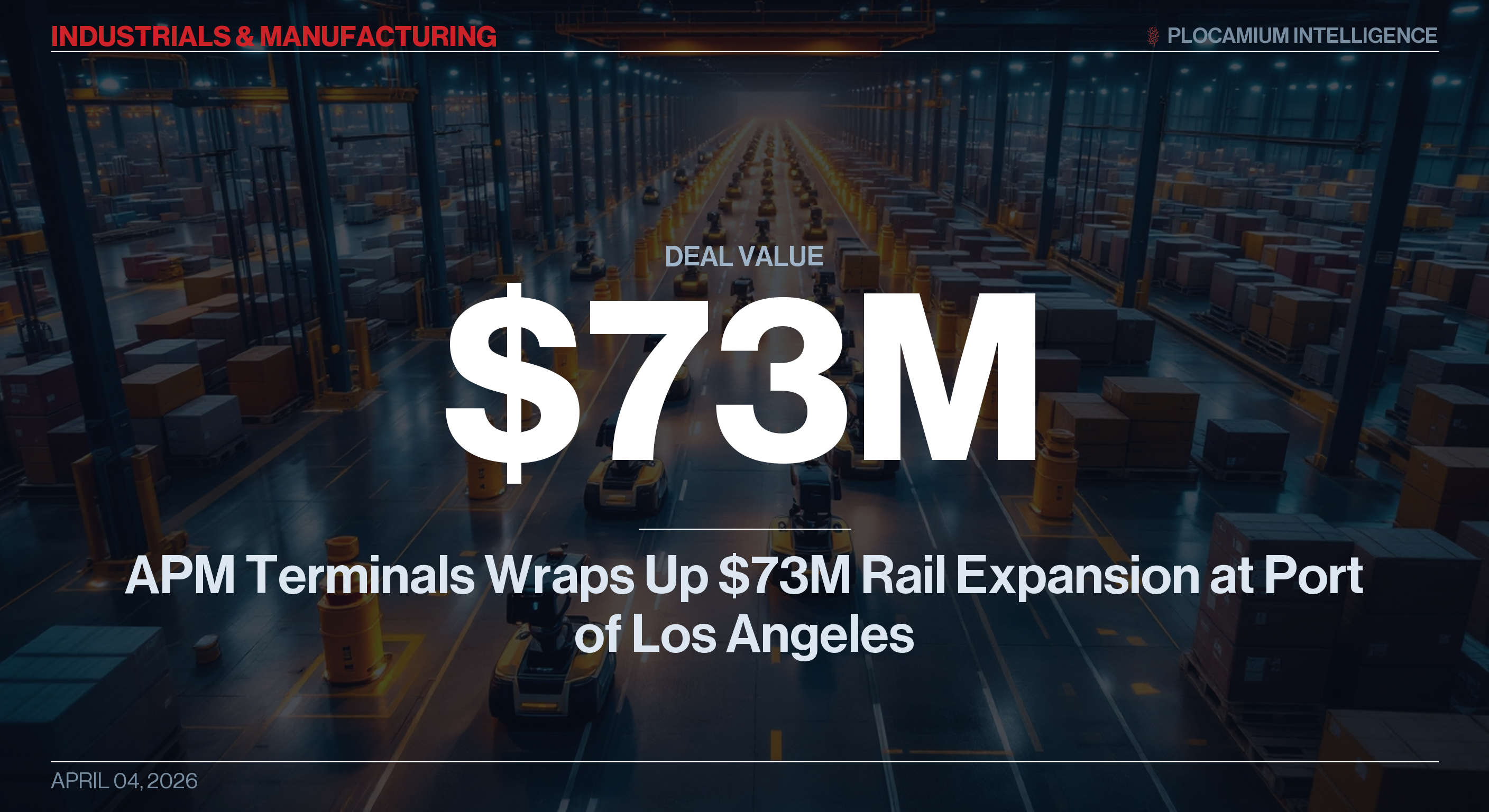 APM Terminals Wraps Up $73M Rail Expansion at Port of Los Angeles